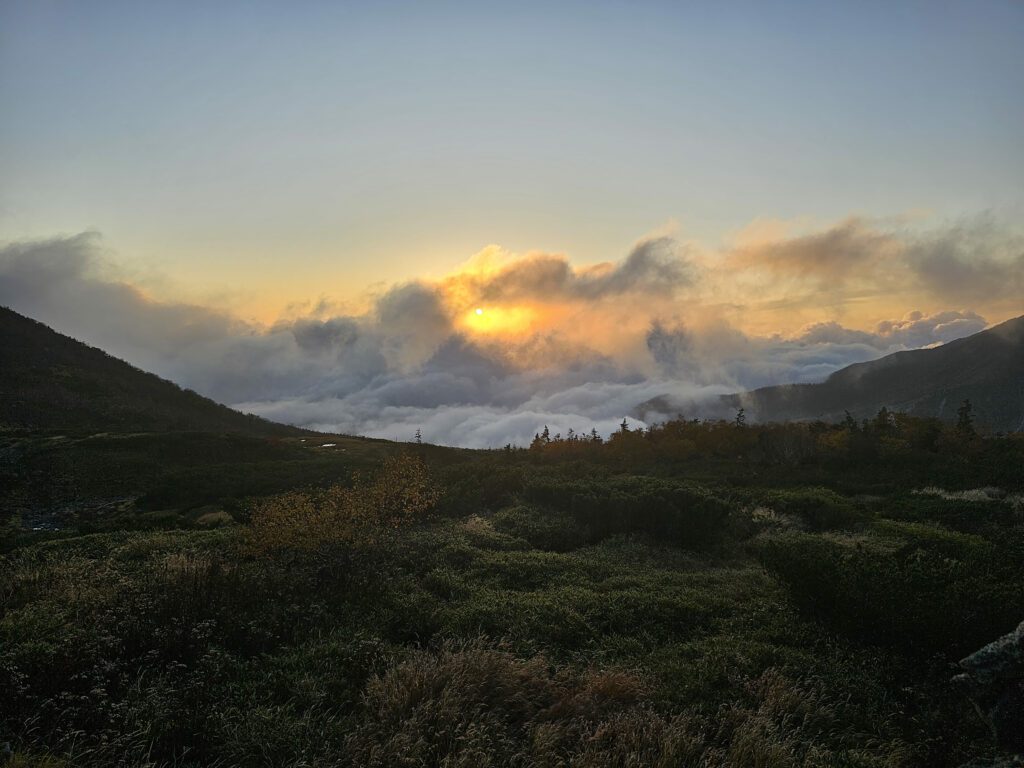 Vue soleil couchant